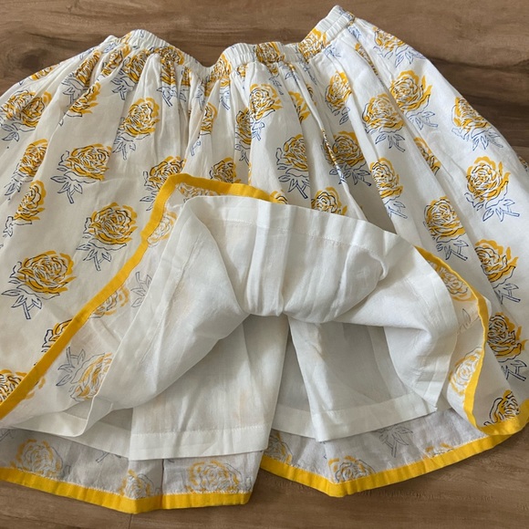 Little Paisley People Girls Yellow Rosette Floral Skirt Boho Peasant Size 5 - Picture 4 of 4